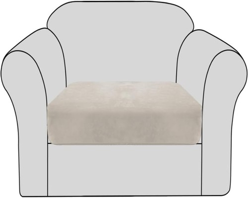 Velvet stretch sofa - velvet, seat