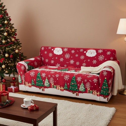 Christmas sofa covers seater - christmas,